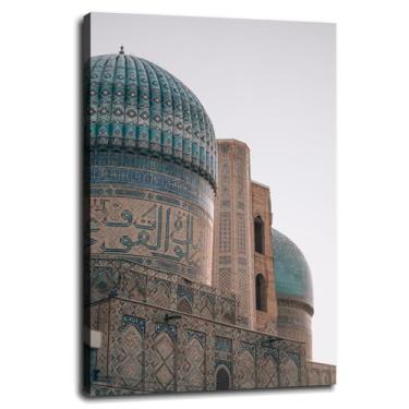 Imagem de Samarkand Canvas Prints Architecture Registan Poster Wall Art For Home 1 peça Decorações com moldura 61.0 cm x 40.6 cm