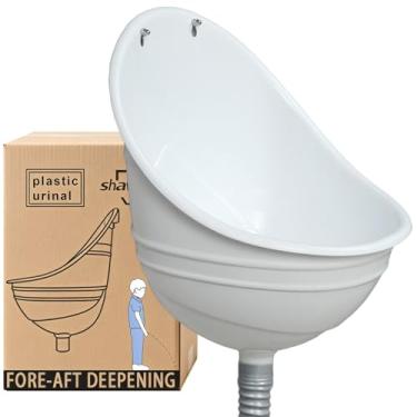 Imagem de Mictório de garagem sem água para homens Mictórios de plástico para homens, desviador de urina urinol ao ar livre mictórios montados na parede para homens banheiro, sem perfuração de perfuração