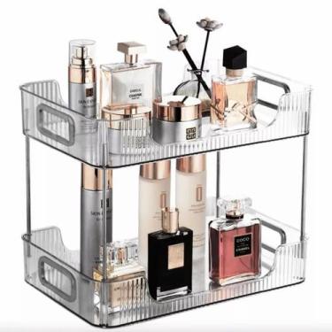 Imagem de Prateleira Organizadora Multiuso de Plástico PET 2 Andares Transparent