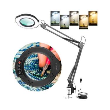 Imagem de Lupa Iluminada USB 72LED 8X 10X Para Soldagem, Reparos, Cuidados Com a