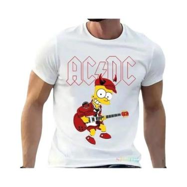 Imagem de Camiseta Masculina De Manga Curta Com Gola Redonda AC DC Rock Band Y2k