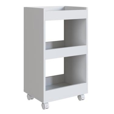 Imagem de Armário Cozinha Buffet Multiuso Prateleira Escrivaninha Para Quarto(Branco)