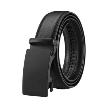 Imagem de Cinto De Couro PU Luxuoso Masculino Com Fivela De Metal Genuína Macia 