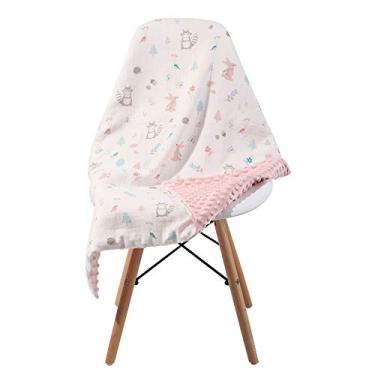 Imagem de Manta com Bolinhas para Bebê Algodão Macio e Pelúcia de Recebimento Unissex Bebês Amigável à Pele Respirável Cama Carrinho Berço Viagem