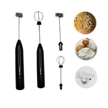 Imagem de Batedor Misturador Bebidas/Ovos Portátil Elétrico Bateria - Cumaru