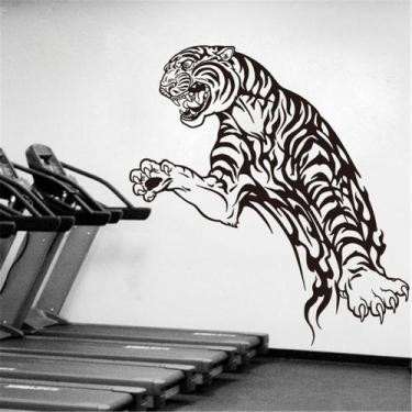 Imagem de Adesivo de parede Tiger 3D em PVC autoadesivo 35x57cm - yiweisai