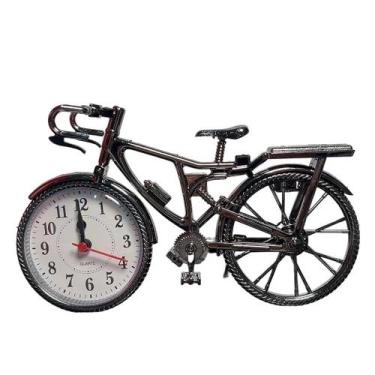 Imagem de Despertador Relógio de mesa retrô em forma de bicicleta vintage - yiwe