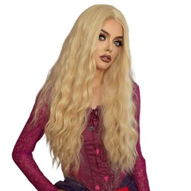 Imagem de Peruca de cosplay de loira sintética resistente ao calor de alta quali