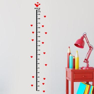 Imagem de Adesivos de parede Growth Chart Heart Height Ruler 50x200cm PVC - yiwe