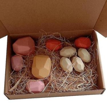 Imagem de Conjunto de blocos de equilíbrio de madeira, brinquedo de empilhamento