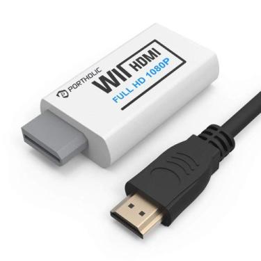 Imagem de Conversor Wii para HDMI PORTHOLIC 1080P com cabo HDMI de 5 pés