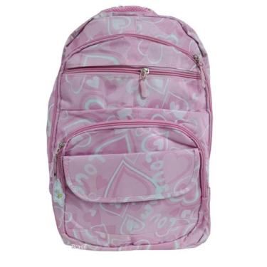 Imagem de Mochila feminina juvenil Love - Volta as aulas, Rosa