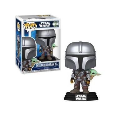 Imagem de Boneco Funko Pop! Star Wars Mandalorian e Grogu Mandalorian
