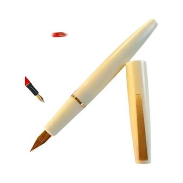 Imagem de Caneta-tinteiro Jinhao Série 80 De Fibra De Carbono Com Clipe Dourado,