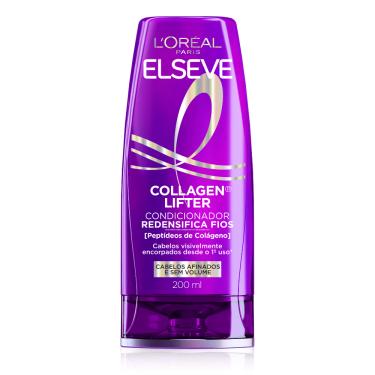 Imagem de Condicionador Redensificador 200ml Elseve Colágeno Lifter para Cabelos Finos e Ralos Vegano