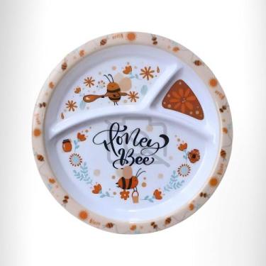 Imagem de Prato Fundo Infantil Divisórias Personagens Melamine Tuut Cor:RAPOSA, 