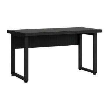 Imagem de Mesa Escritório PÉ QUADRO - 1,20x0,60m - S/ Gavetas - PRETO / PRETO - 