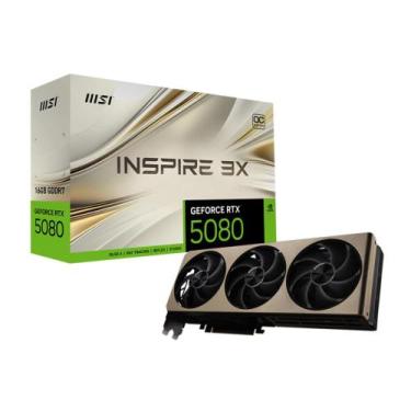 Imagem de Placa de Vídeo MSI RTX 5080 16GB INSPIRE 3X OC