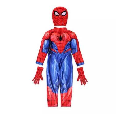 Imagem de Fantasia Homem Aranha Infantil Disney Lança teia Luminosa , Vermelho, 