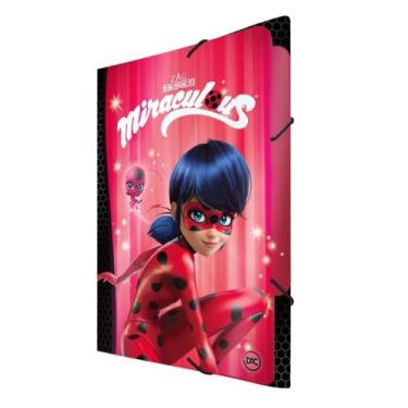 Imagem de Pasta Ladybug Miraculous Elástic Ofício Sem Lombo - Dac - PVC, Pasta L