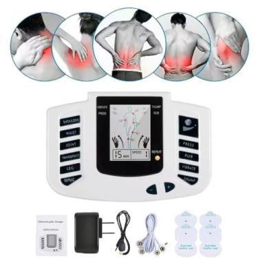 Imagem de Aparelho Massageador Muscular Digital com Eletrodos  Alívio de Dores e