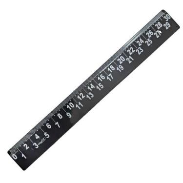 Imagem de Régua 30cm Baixa Visão Preta 10270146 REGUA 30CM BAIXA VISAO PRETA 102