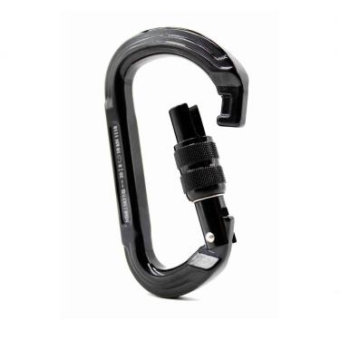 Imagem de Mosquetão Sideup Alumínio D Trava Rosca Keylock 30kn Preto