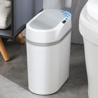 Imagem de Lixeira Automatica com Sensor 12L Plastico Abertura Inteligente 3 Modos Aproximacao Branco Vie Rue