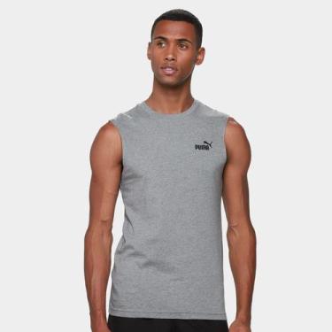 Imagem de Camiseta Puma Ess No. 1 Sleeveless Masculina, Cinza, GG