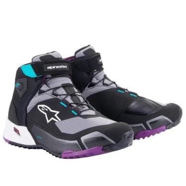 Imagem de Bota Alpinestars Feminina CRX Motociclista Impermeável Roxo, 35