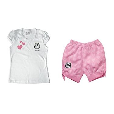 Imagem de Conjunto Bebê Infantil Santos Rosa - Torcida Baby