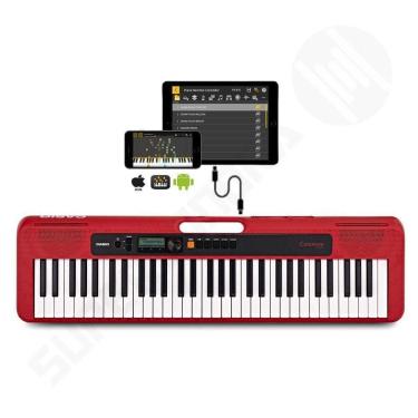 Imagem de Teclado Musical CASIOTONE CT S200 CASIO Vermelho 61 Teclas Aplicativo Chordana Play