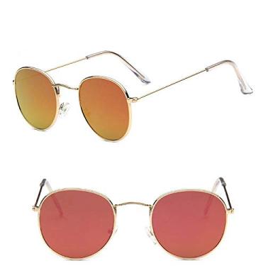 Imagem de Óculos de sol retrô moda masculinos redondos vintage óculos de sol masculinos/femininos de luxo pequenos Lunette Soleil Homme,14,A