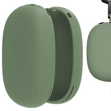 Imagem de Geekria Capa de silicone para fones de ouvido AirPod Max, capa de proteção contra arranhões/capa de fone de ouvido/protetor de pele de alto-falantes (verde)