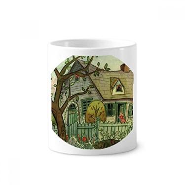 Imagem de Miaoji Pintura Aquarela Gato Downtown Girl Suporte de Caneta Escova de Dentes Caneca de Cerâmica Suporte Lápis Copo