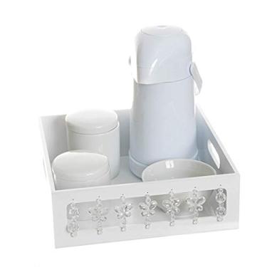 Imagem de Potinho de Mel Kit Higiene Borboleta Quarto Bebê Menina Menino Branco
