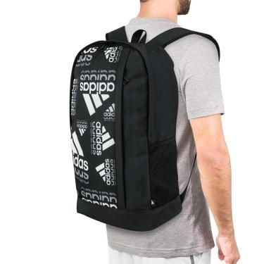 Imagem de Mochila Adidas Linear Graphic Preta e Branca