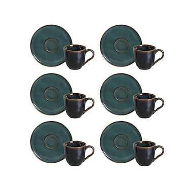 Imagem de Conjunto de Xícaras de Café com Pires Porto Brasil Bio Oceano 6 peças - 120 ml