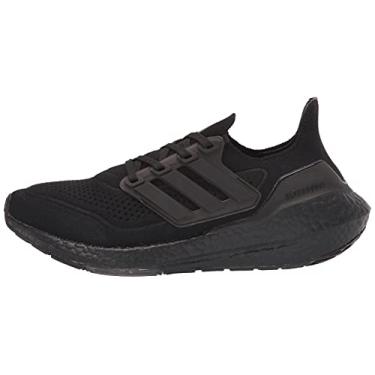 Imagem de adidas Tênis de corrida masculino Ultraboost 21, Preto/Preto/Preto, 7