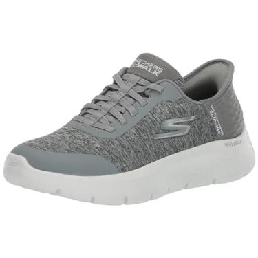 Imagem de Skechers Tênis feminino Go Walk Flex Dacey Hands Free Slip-ins, Cinza, 10