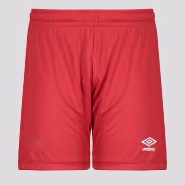 Imagem de Calção Umbro Legacy Juvenil Vermelho, 12 ANOS
