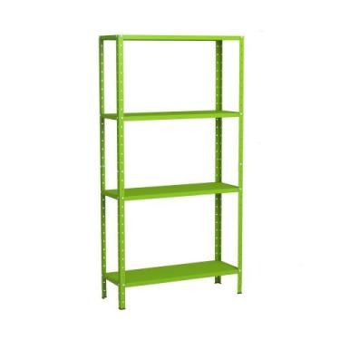 Imagem de Estante Aço 4 Prateleiras Livros Cozinha Quarto EAF006 Verde - Elite A