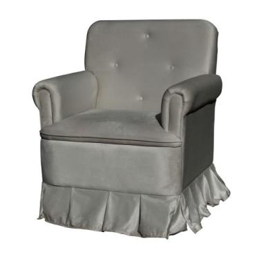 Imagem de Poltrona Para Amamentação Com Balanço Para Mãe e Bebê Veludo - Estopar