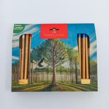 Imagem de 36 Lápis de Cor Eco SuperSoft Natural Edition com Suporte de Madeira E