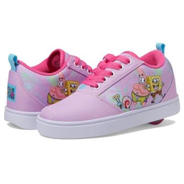 Imagem de HEELYS Tênis unissex infantil Pro 20 Spongebob (criança pequena/adulto), rosa claro/aqua, 1 EUA, Rosa/rosa-claro/azul-piscina, 21