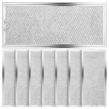 Imagem de LUBIYACK Substituição de filtro de graxa para micro-ondas de 8 peças para GE WB06X10596, substituição de filtro de graxa de 33,8 cm x 14,9 cm