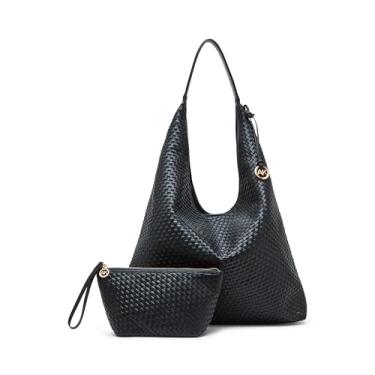 Imagem de Anne Klein Grande hobo de tecido com bolsa, preta, Preto, Large