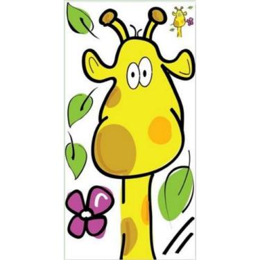 Imagem de Adesivo Decorativo Girafa Flor Roxa Para Geladeira Móveis Paredes - JW