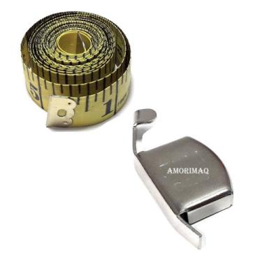 Imagem de Fita Métrica Cor Amarelo e Guia De Costura Com Imã Para Costura Patchw