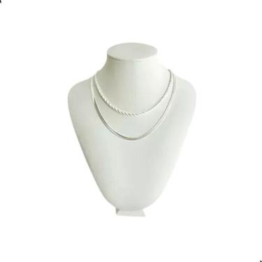 Imagem de Colar Cordão Baiano Torcido + Colar Laminado A Prata 925 - AN Emporium